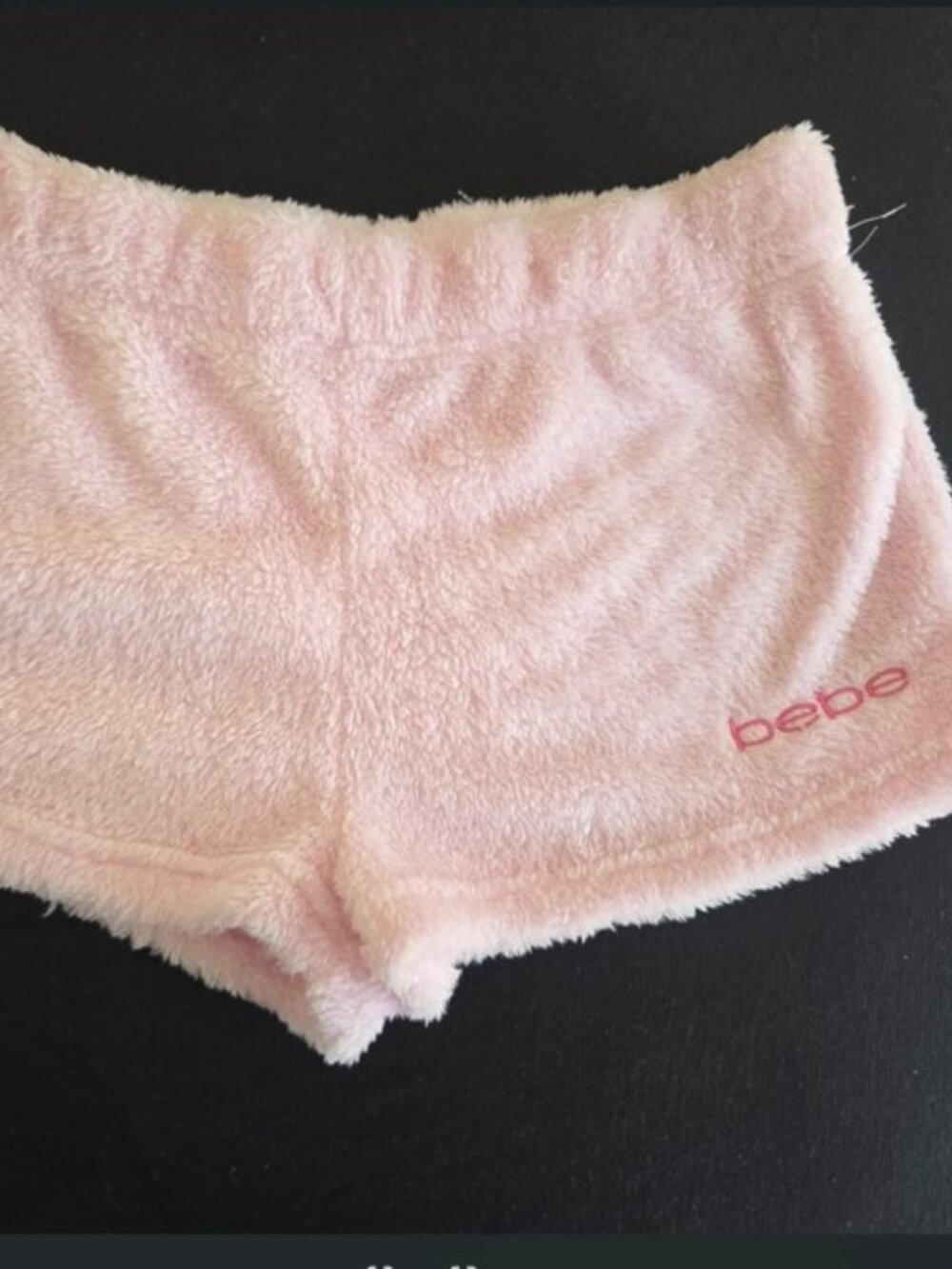 bebe Pink Fuzzy Fleece Lounge Shorts M NWOT Coquette